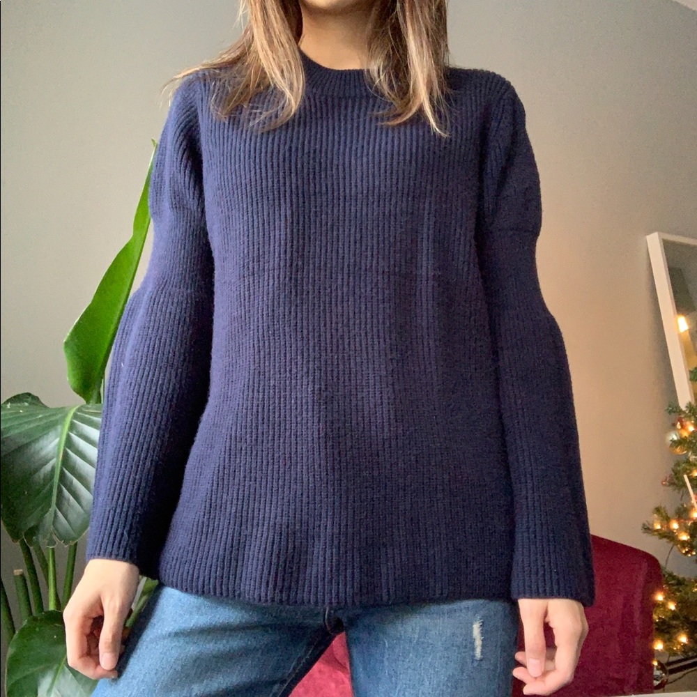 Navy wool sweater
